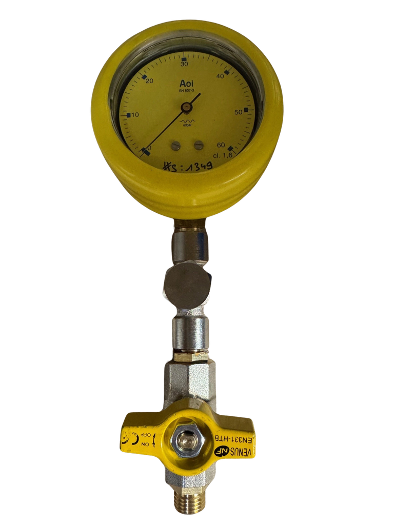 KIT MANO/ ROBINET NF 1/4T + TE + MANO Ø63 RADIAL 0/60MB AVIESSMANOBPR §