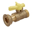 ROBINET COMPTEUR M/F 10/32 MANETTE JAUNE+VIS CONDAMN. NF078 ROV063 8401093