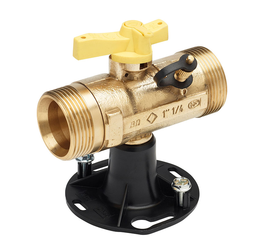 ROBINET GRDF TYPE E JSC DN32 DM1"1/2 SOCLE+PRISE D'ESSAI NF078 ROV115 8403127