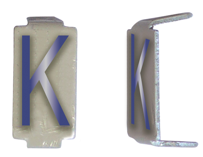 LOT 25 LETTRE 6X11 ALU IVOIRE/BLEU PRE-PLIEE K *