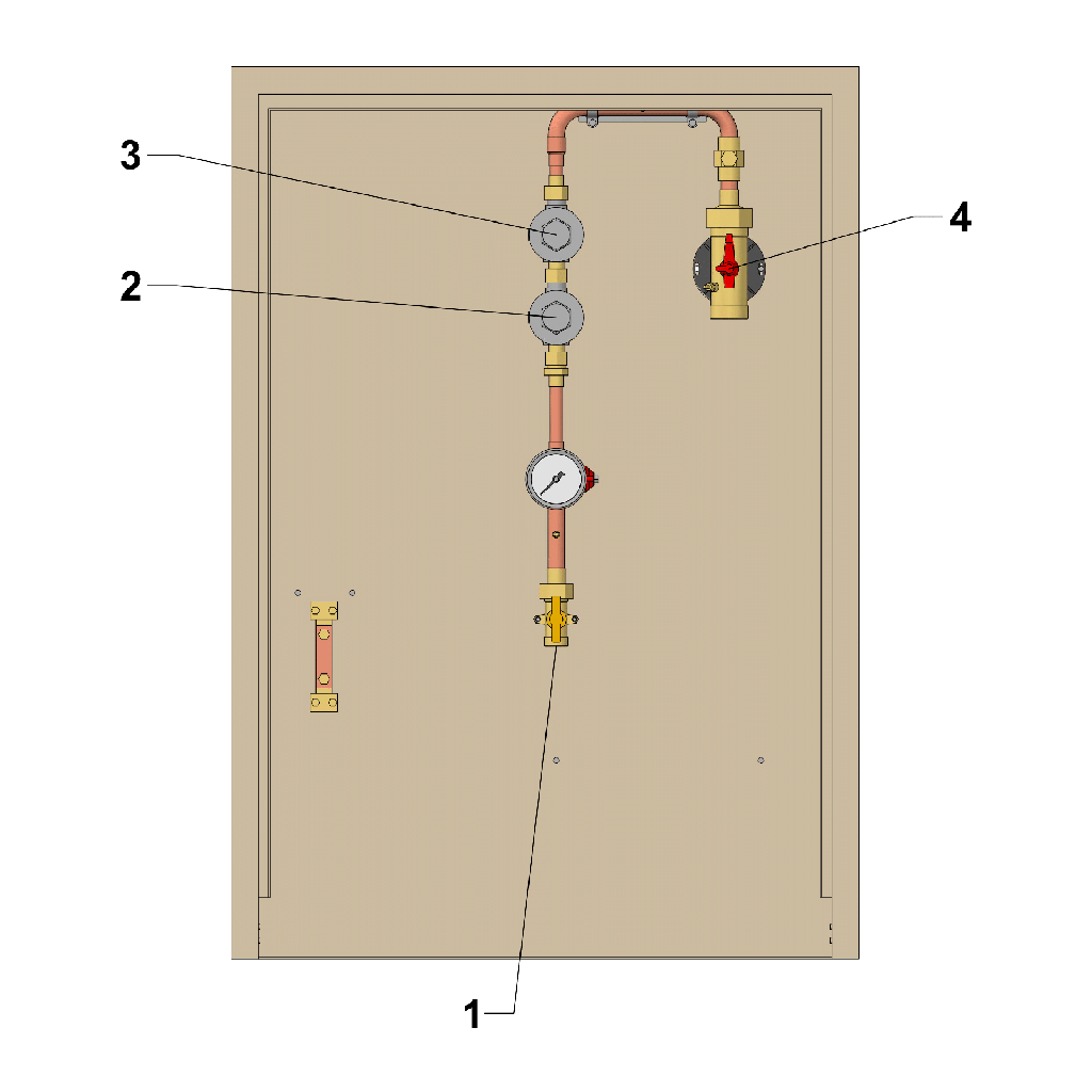ARMOIRE 40KG SL DET+LIM-SIMPLE LIGNE 1 ENTREE M3/4-1 SORTIE MJSC25