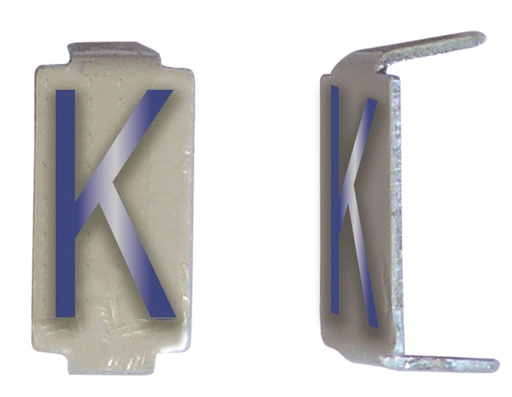 [MICCD032] LOT 25 LETTRE 6X11 ALU IVOIRE/BLEU PRE-PLIEE K *