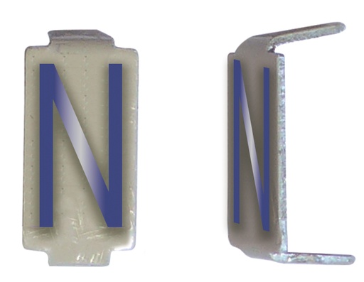 [MICCD035] LOT 25 LETTRE 6X11 ALU IVOIRE/BLEU PRE-PLIEE N *