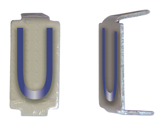 [MICCD042] LOT 25 LETTRE 6X11 ALU IVOIRE/BLEU PRE-PLIEE U *